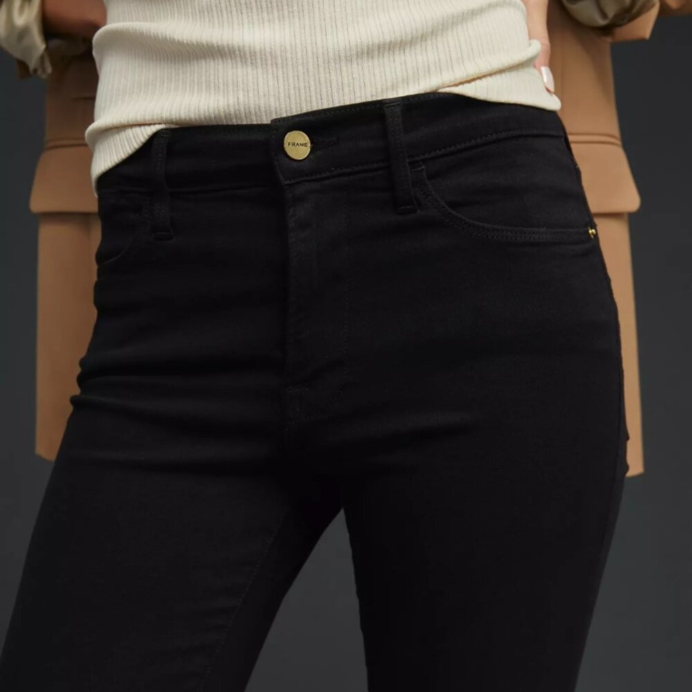 Frame Denim Le High Skinny Black Jeans (Sz 29)